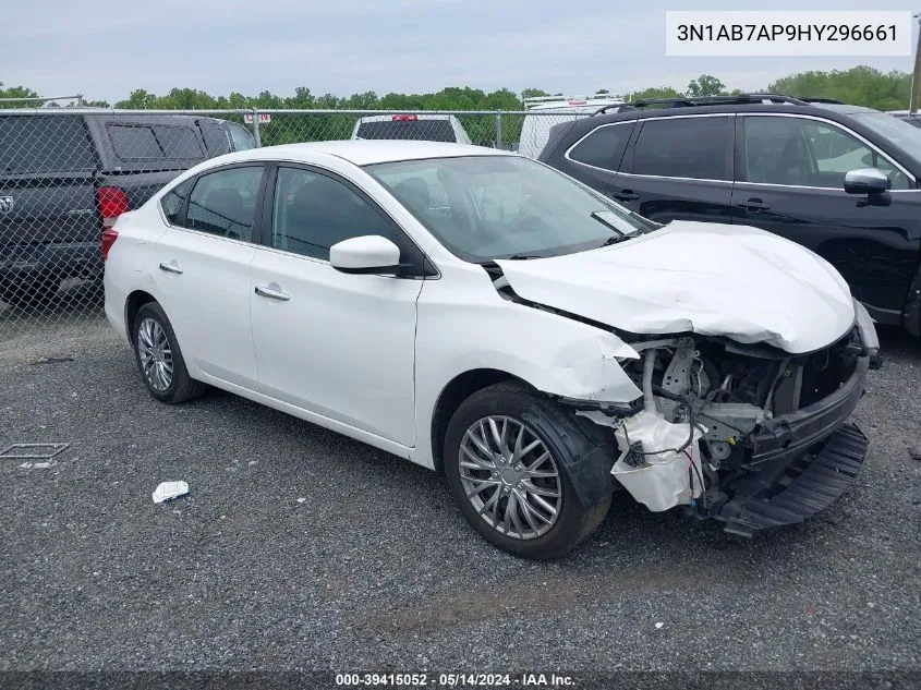 3N1AB7AP9HY296661 2017 Nissan Sentra Sv