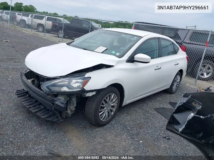 2017 Nissan Sentra Sv VIN: 3N1AB7AP9HY296661 Lot: 39415052