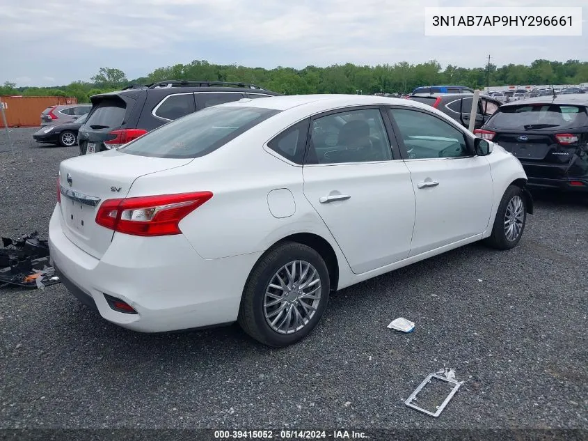 3N1AB7AP9HY296661 2017 Nissan Sentra Sv