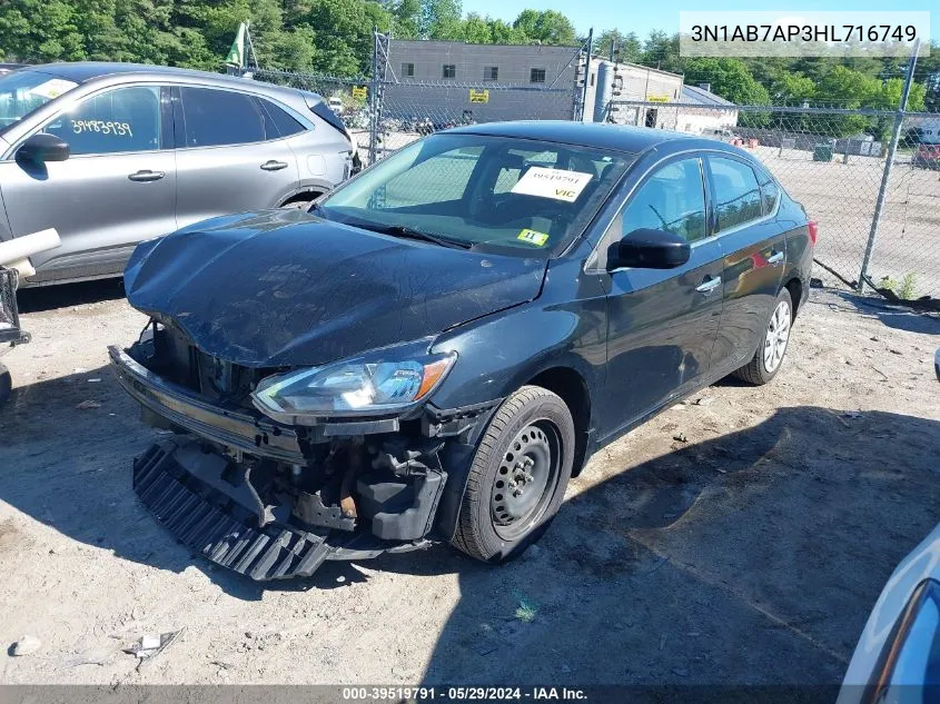 3N1AB7AP3HL716749 2017 Nissan Sentra Sv