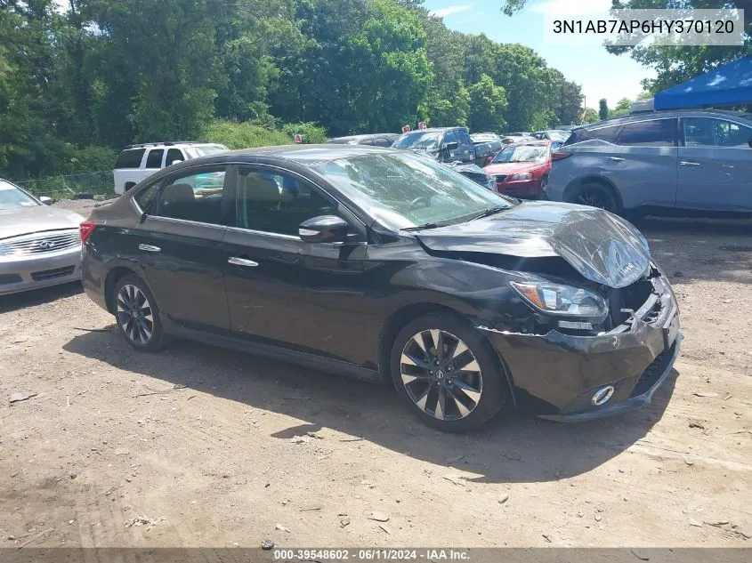 2017 Nissan Sentra Sr VIN: 3N1AB7AP6HY370120 Lot: 39548602