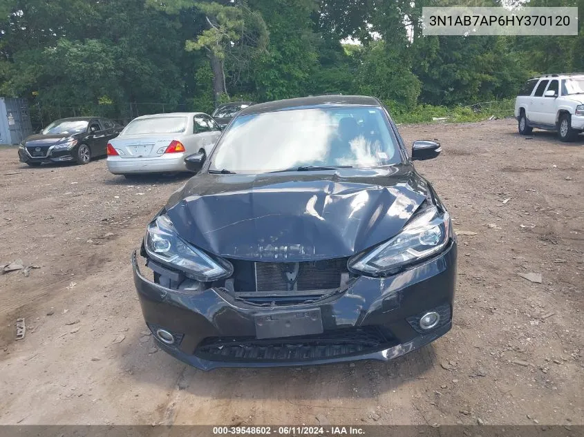 2017 Nissan Sentra Sr VIN: 3N1AB7AP6HY370120 Lot: 39548602