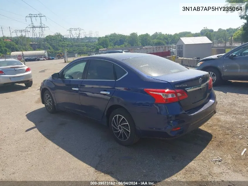 3N1AB7AP5HY235064 2017 Nissan Sentra S