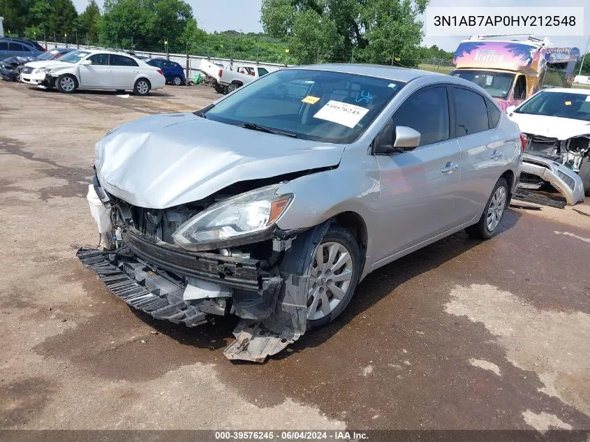 2017 Nissan Sentra Sv VIN: 3N1AB7AP0HY212548 Lot: 39576245