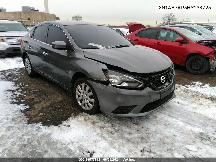 2017 Nissan Sentra Sv VIN: 3N1AB7AP5HY238725 Lot: 39577641