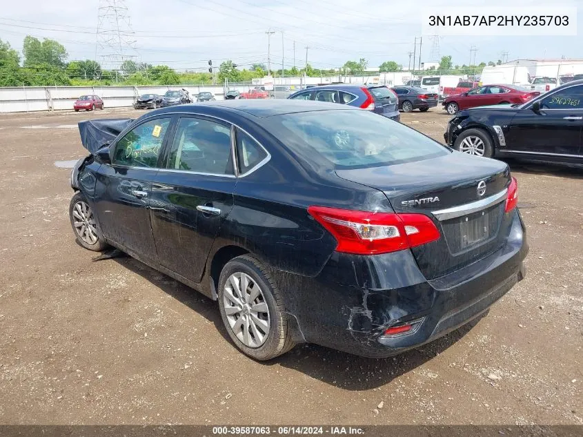 3N1AB7AP2HY235703 2017 Nissan Sentra S