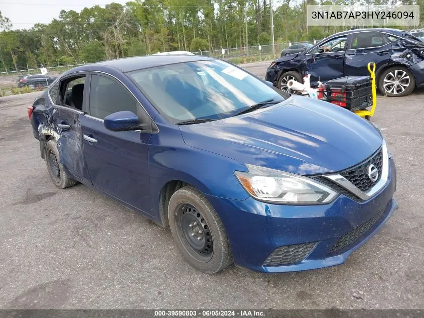 2017 Nissan Sentra S VIN: 3N1AB7AP3HY246094 Lot: 39590803