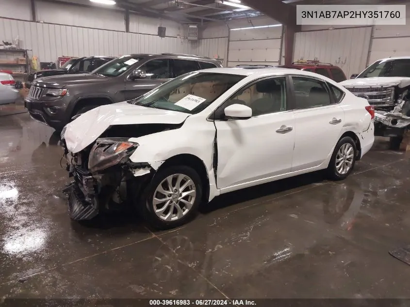 3N1AB7AP2HY351760 2017 Nissan Sentra Sv