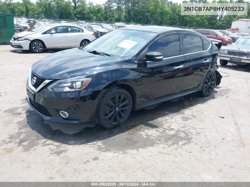 2017 Nissan Sentra VIN: 3N1CB7AP8HY405233 Lot: 39620529