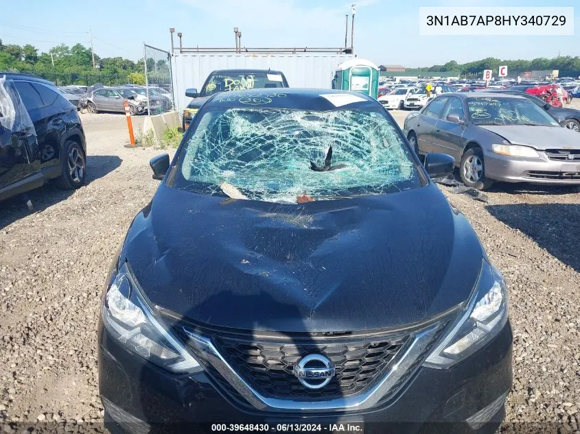 3N1AB7AP8HY340729 2017 Nissan Sentra Sv