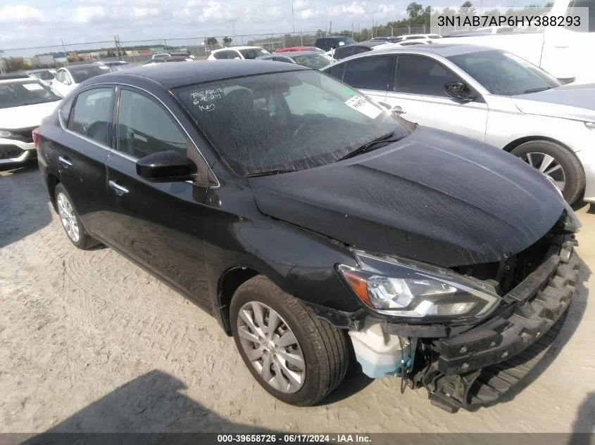 2017 Nissan Sentra S VIN: 3N1AB7AP6HY388293 Lot: 39658726