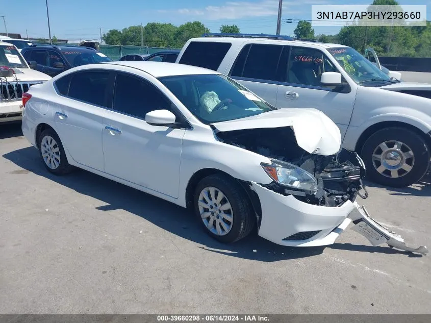 3N1AB7AP3HY293660 2017 Nissan Sentra S