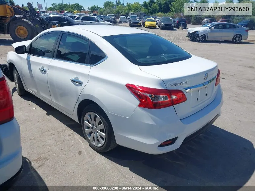 2017 Nissan Sentra S VIN: 3N1AB7AP3HY293660 Lot: 39660298