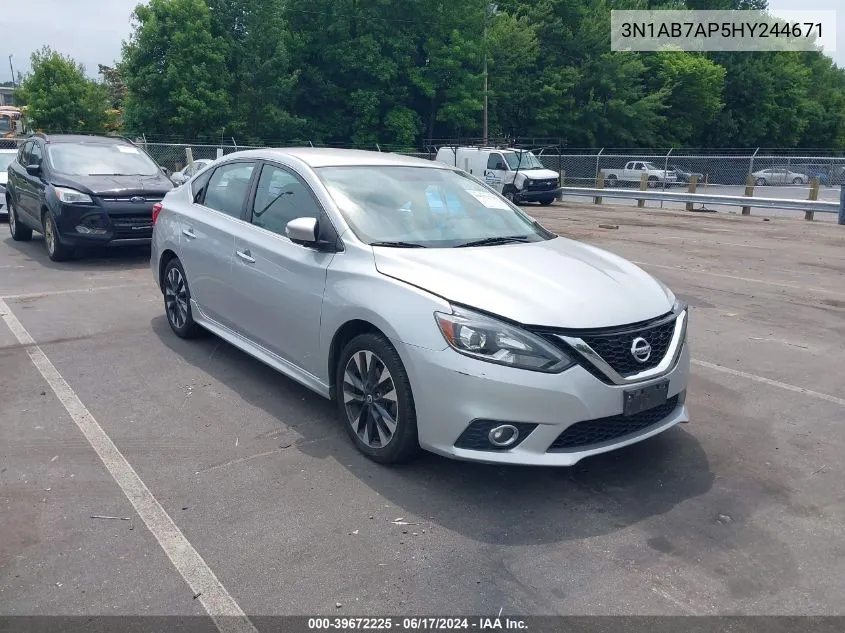 2017 Nissan Sentra Sr VIN: 3N1AB7AP5HY244671 Lot: 39672225