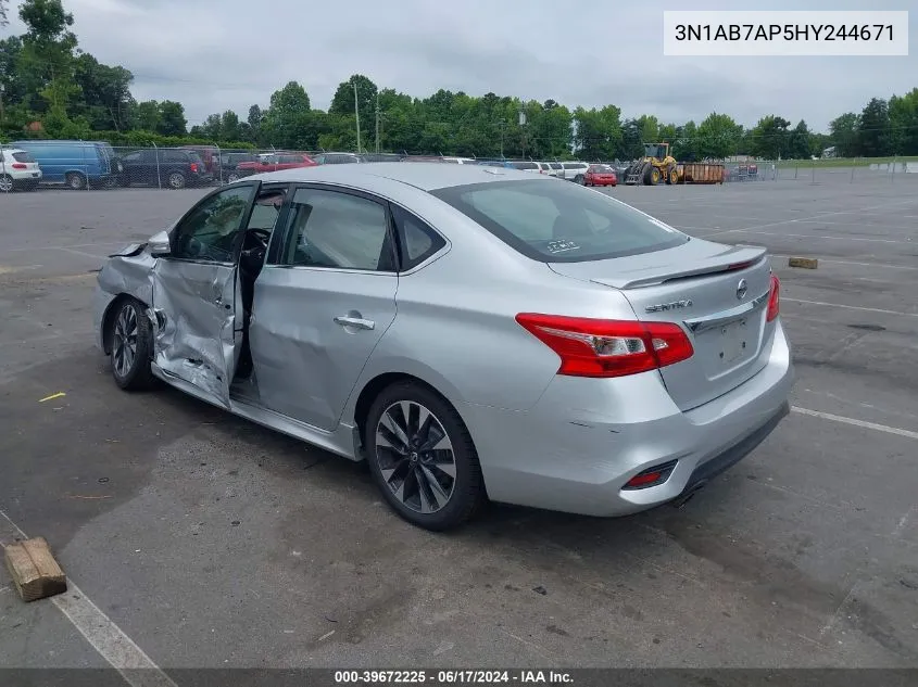 2017 Nissan Sentra Sr VIN: 3N1AB7AP5HY244671 Lot: 39672225