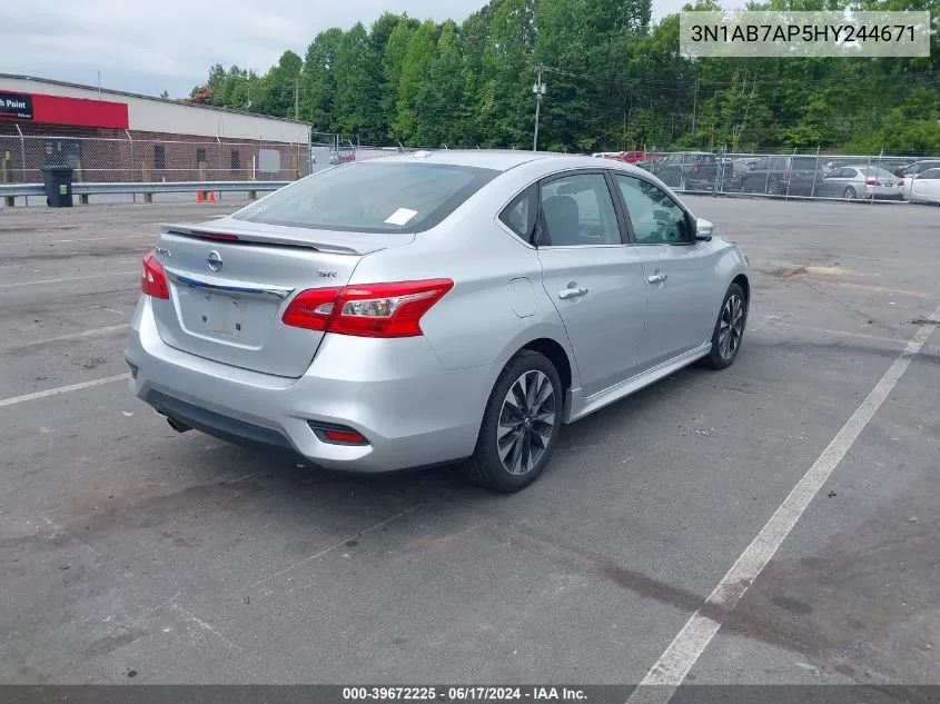 2017 Nissan Sentra Sr VIN: 3N1AB7AP5HY244671 Lot: 39672225