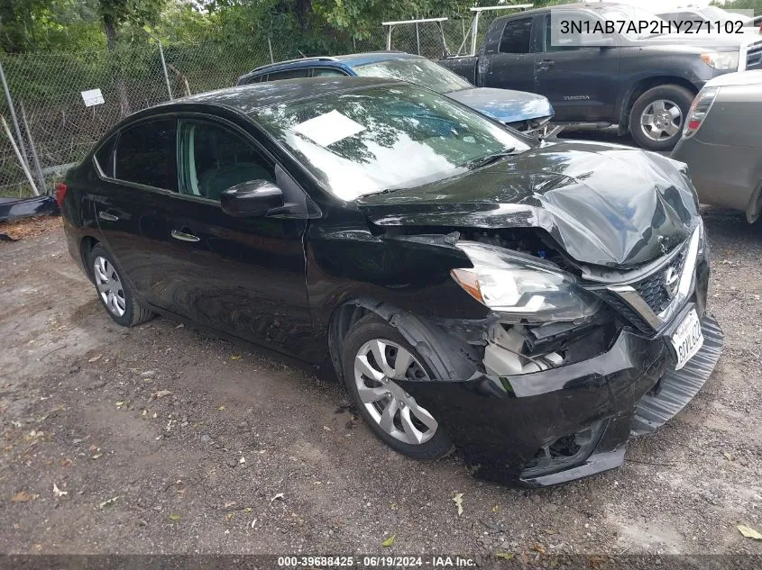 2017 Nissan Sentra Sv VIN: 3N1AB7AP2HY271102 Lot: 39688425