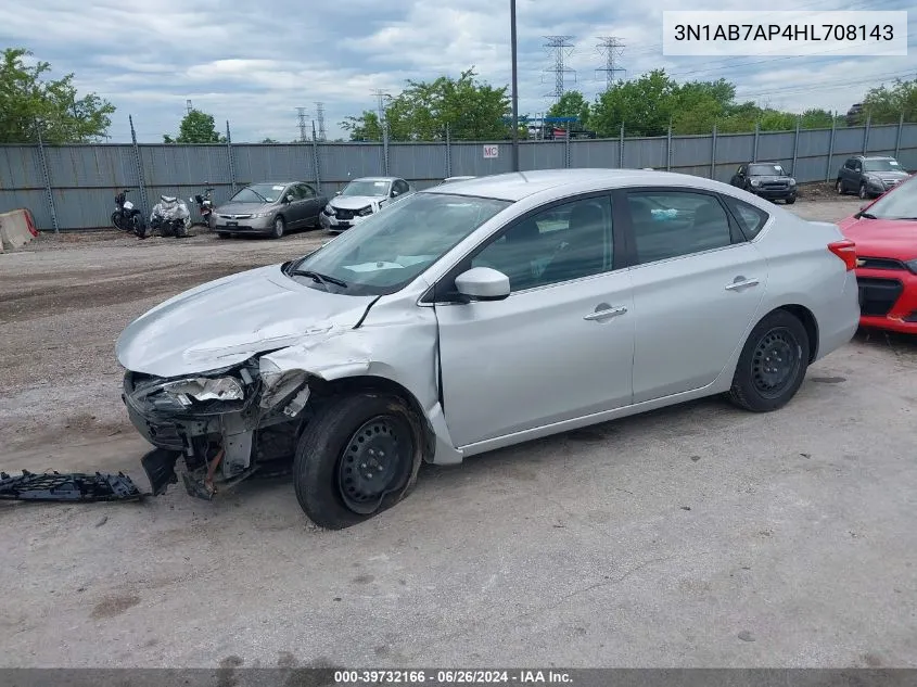 2017 Nissan Sentra Sv VIN: 3N1AB7AP4HL708143 Lot: 39732166