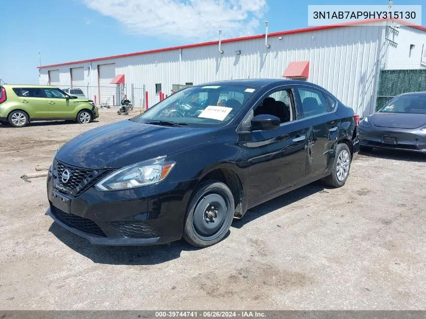 3N1AB7AP9HY315130 2017 Nissan Sentra Sv