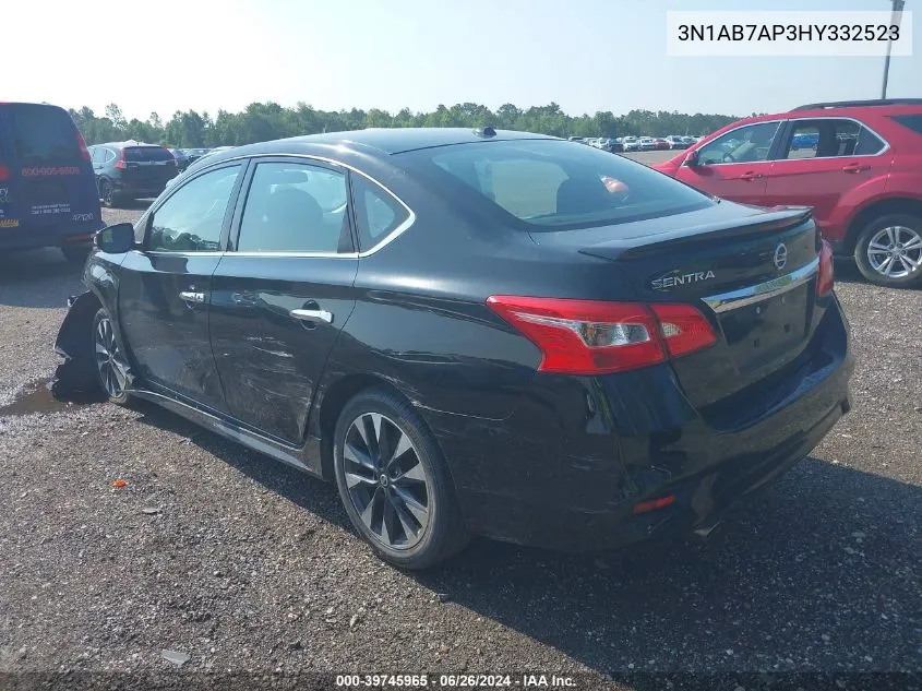 3N1AB7AP3HY332523 2017 Nissan Sentra Sr