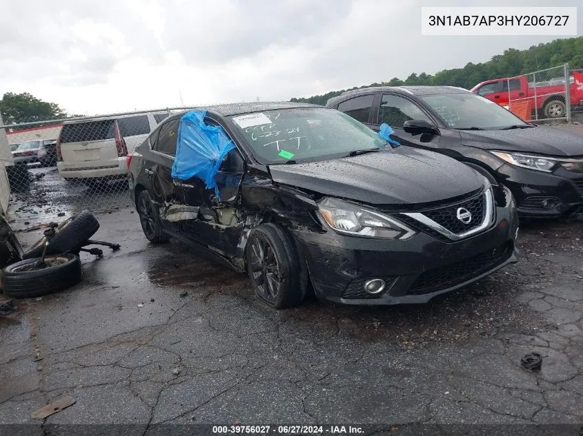 2017 Nissan Sentra Sr VIN: 3N1AB7AP3HY206727 Lot: 39756027