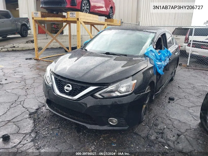 2017 Nissan Sentra Sr VIN: 3N1AB7AP3HY206727 Lot: 39756027