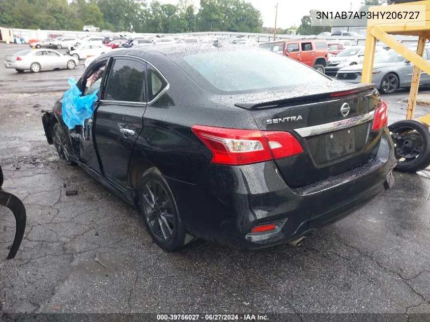 2017 Nissan Sentra Sr VIN: 3N1AB7AP3HY206727 Lot: 39756027