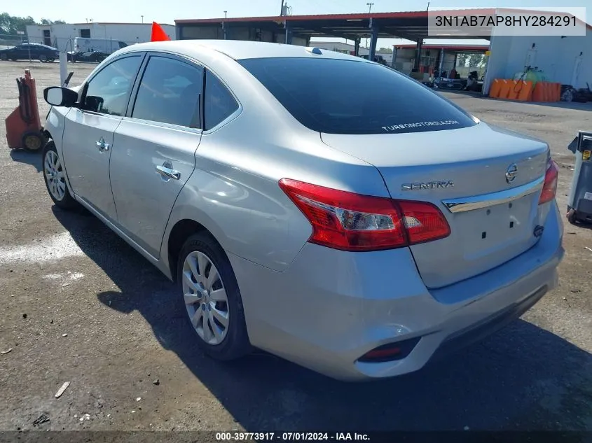 2017 Nissan Sentra Sv VIN: 3N1AB7AP8HY284291 Lot: 39773917