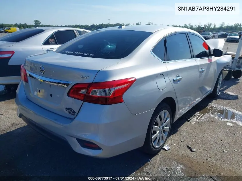 3N1AB7AP8HY284291 2017 Nissan Sentra Sv