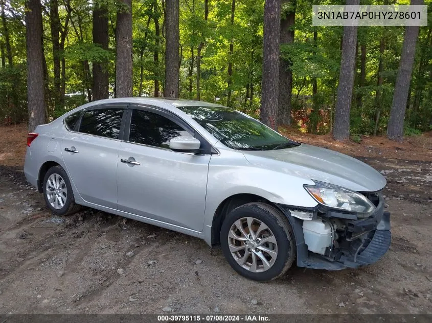 2017 Nissan Sentra Sv VIN: 3N1AB7AP0HY278601 Lot: 39795115