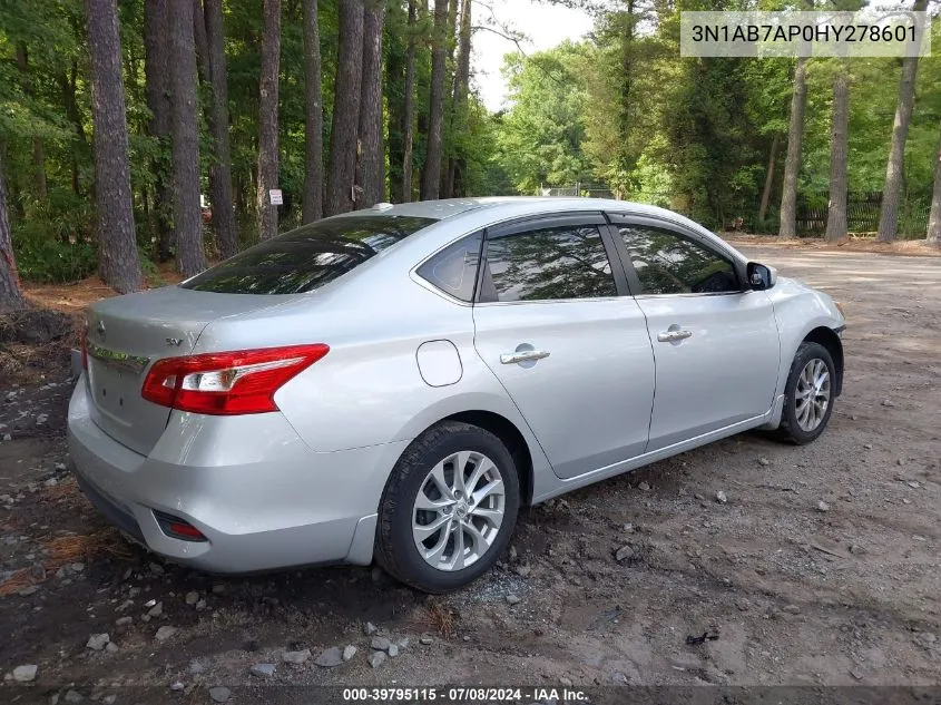 2017 Nissan Sentra Sv VIN: 3N1AB7AP0HY278601 Lot: 39795115