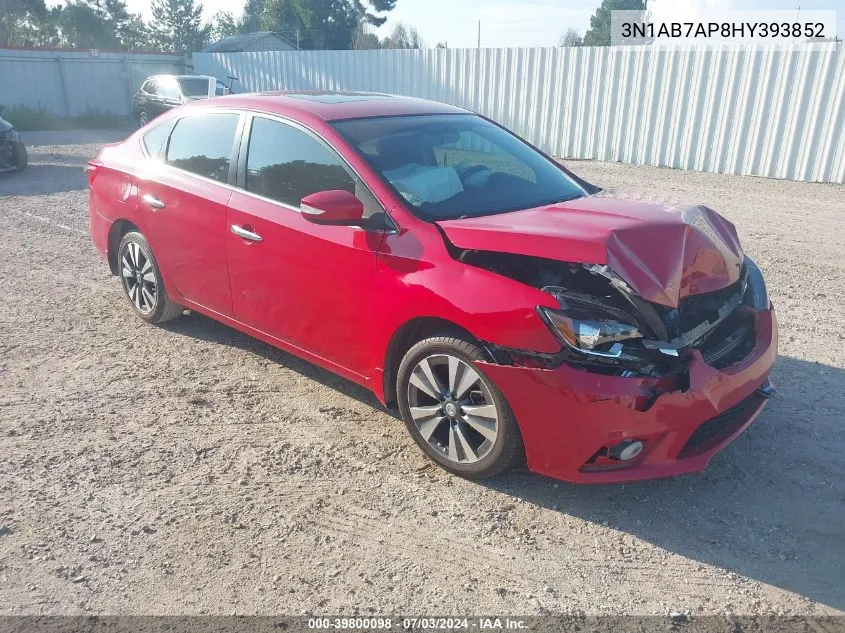 2017 Nissan Sentra Sl VIN: 3N1AB7AP8HY393852 Lot: 39800098