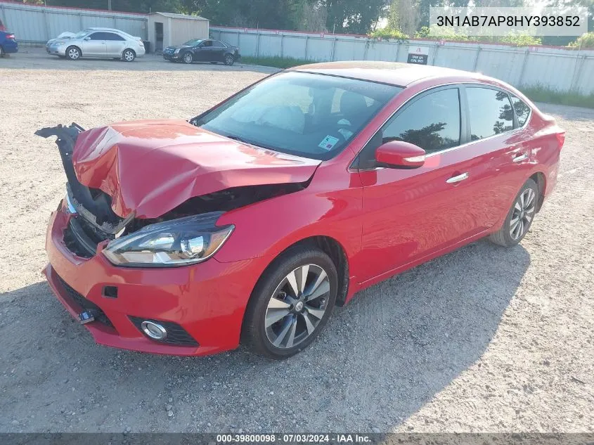 2017 Nissan Sentra Sl VIN: 3N1AB7AP8HY393852 Lot: 39800098