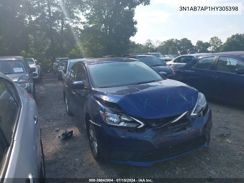 2017 Nissan Sentra S VIN: 3N1AB7AP1HY305398 Lot: 39843904