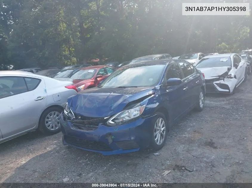 3N1AB7AP1HY305398 2017 Nissan Sentra S