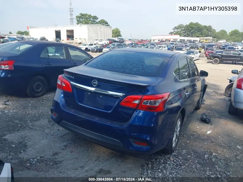 2017 Nissan Sentra S VIN: 3N1AB7AP1HY305398 Lot: 39843904