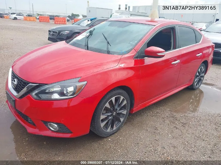 2017 Nissan Sentra Sr VIN: 3N1AB7AP2HY389165 Lot: 39850307