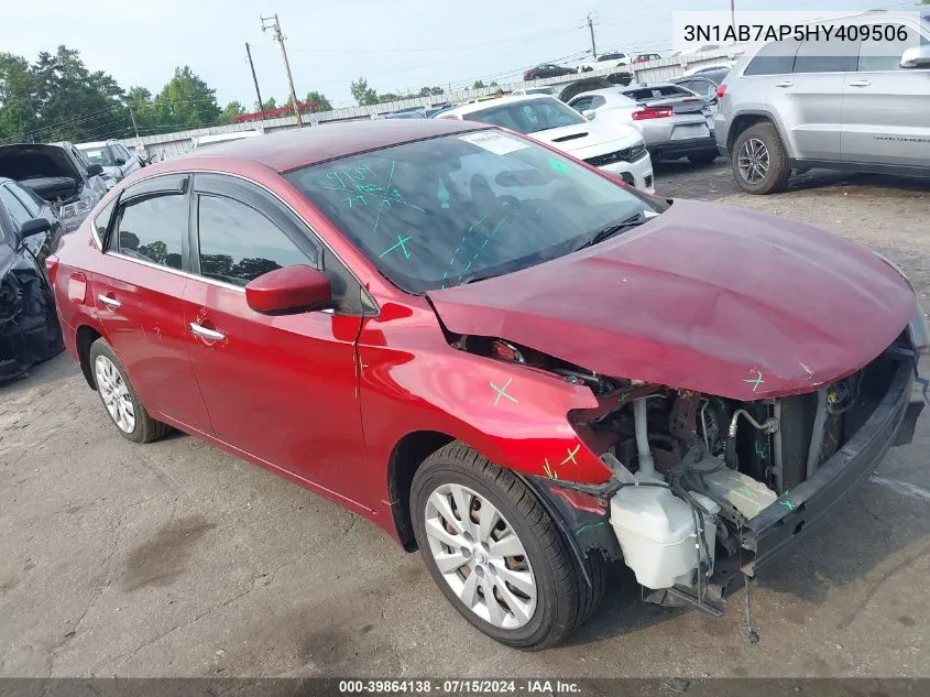 3N1AB7AP5HY409506 2017 Nissan Sentra Sv