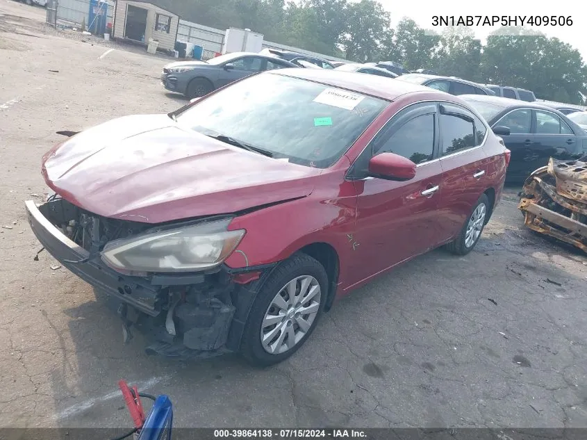 3N1AB7AP5HY409506 2017 Nissan Sentra Sv