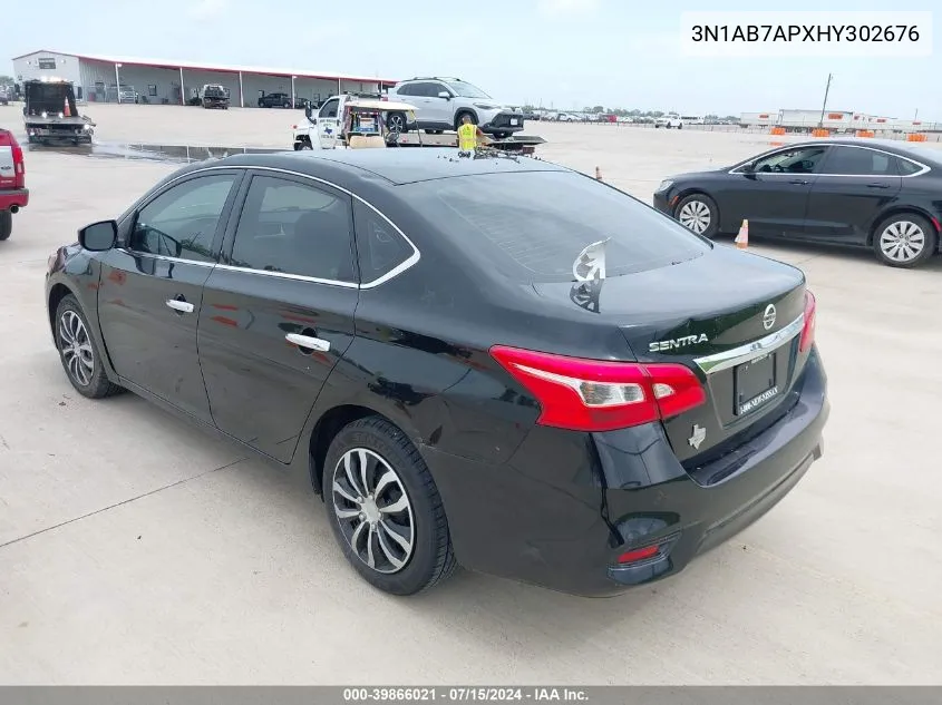 2017 Nissan Sentra S VIN: 3N1AB7APXHY302676 Lot: 39866021