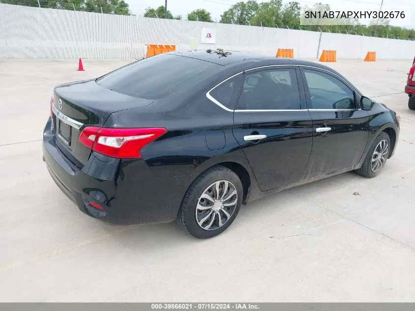 2017 Nissan Sentra S VIN: 3N1AB7APXHY302676 Lot: 39866021