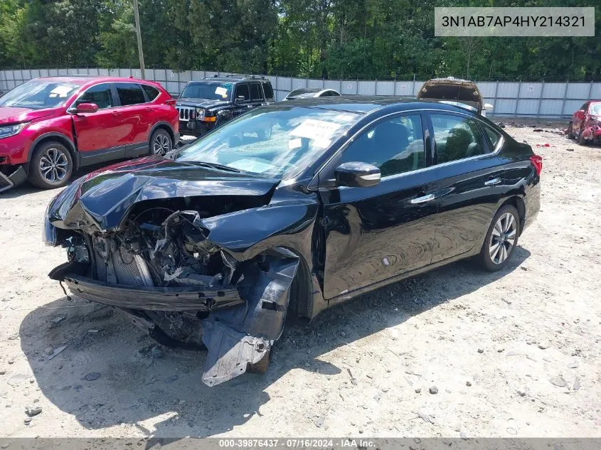 2017 Nissan Sentra Sl VIN: 3N1AB7AP4HY214321 Lot: 39876437