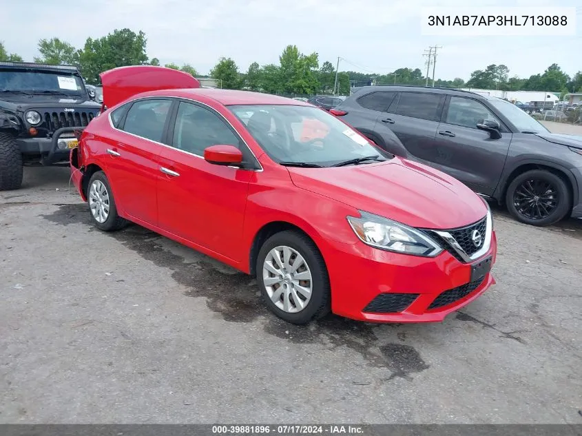 2017 Nissan Sentra Sv VIN: 3N1AB7AP3HL713088 Lot: 39881896