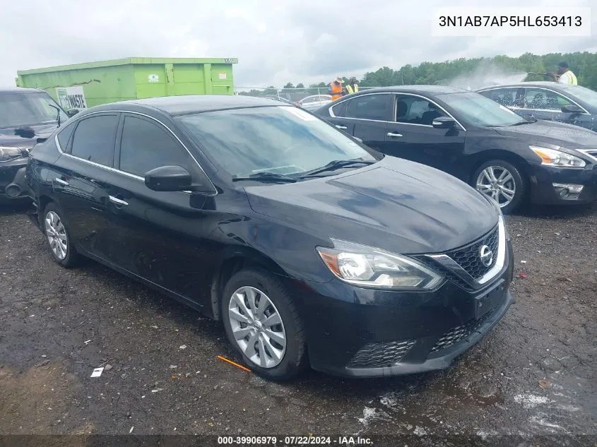 2017 Nissan Sentra Sv VIN: 3N1AB7AP5HL653413 Lot: 39906979