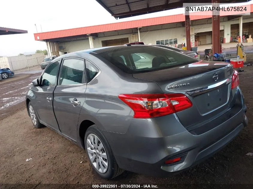 2017 Nissan Sentra S/Sv/Sr/Sl VIN: 3N1AB7AP4HL675824 Lot: 39922951