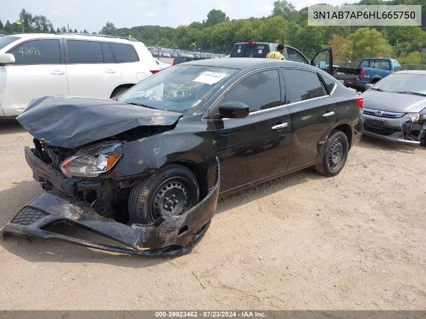 2017 Nissan Sentra Sv VIN: 3N1AB7AP6HL665750 Lot: 39923462