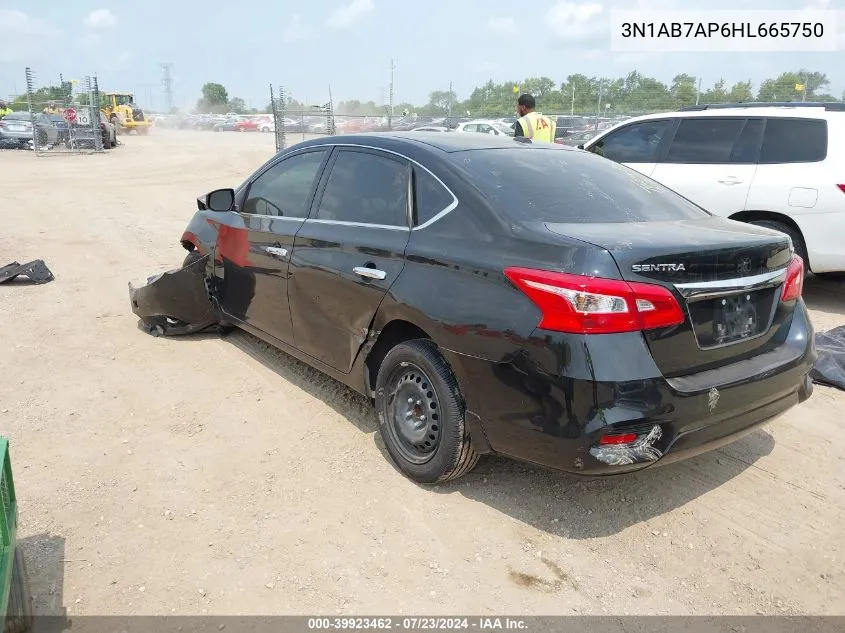 3N1AB7AP6HL665750 2017 Nissan Sentra Sv