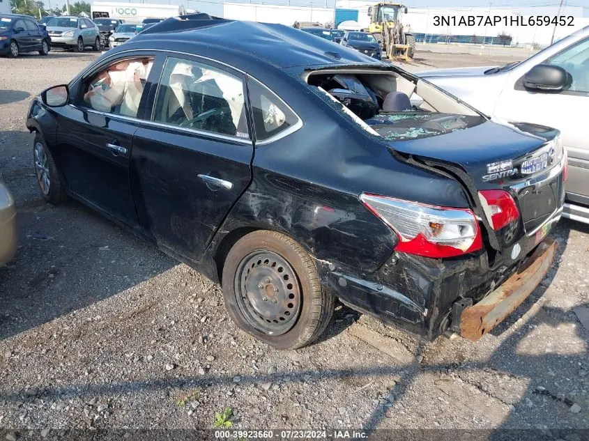 2017 Nissan Sentra Sv VIN: 3N1AB7AP1HL659452 Lot: 39923560