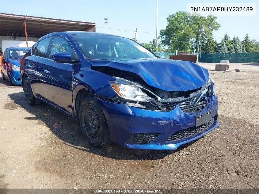 2017 Nissan Sentra Sv VIN: 3N1AB7AP0HY232489 Lot: 39926163