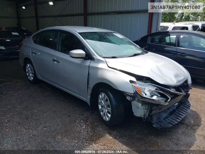 2017 Nissan Sentra S VIN: 3N1AB7AP1HY401080 Lot: 39929918